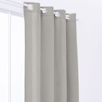Rideau occultant à oeillets uni Beige 140 x 240 cm