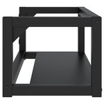 vidaXL Cadre de lavabo de salle de bain mural Noir 79x38x31 cm Fer