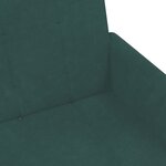 vidaXL Canapé-lit à 2 places avec repose-pied vert foncé velours