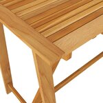 vidaXL Table de bar de jardin 140x70x104 cm Bois d'acacia massif