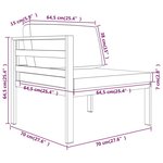 vidaXL Salon de jardin 4 Pièces avec coussins Aluminium Anthracite