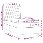 vidaXL Sommier à lattes de lit avec matelas Vert foncé 90x190 cm
