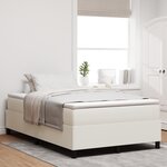vidaXL Lit à Ressorts avec Matelas Crème 120x200 cm Tissu en Corduroy