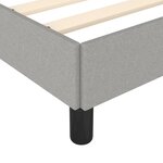 vidaXL Cadre de lit Gris clair 120x200 cm Tissu
