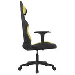 vidaXL Chaise de jeu Noir et vert clair Tissu
