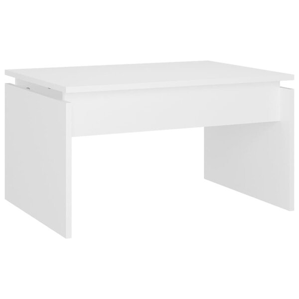 vidaXL Table basse blanc 68x50x38 cm bois d'ingénierie