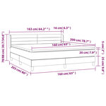 vidaXL Sommier à lattes de lit avec matelas Taupe 160x200 cm Tissu