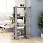 vidaXL Bibliothèque/Séparateur de pièce Sonoma gris 80x30x123 5 cm