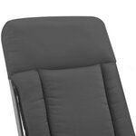 vidaXL Chaises pliables de jardin avec coussins lot de 2 Gris