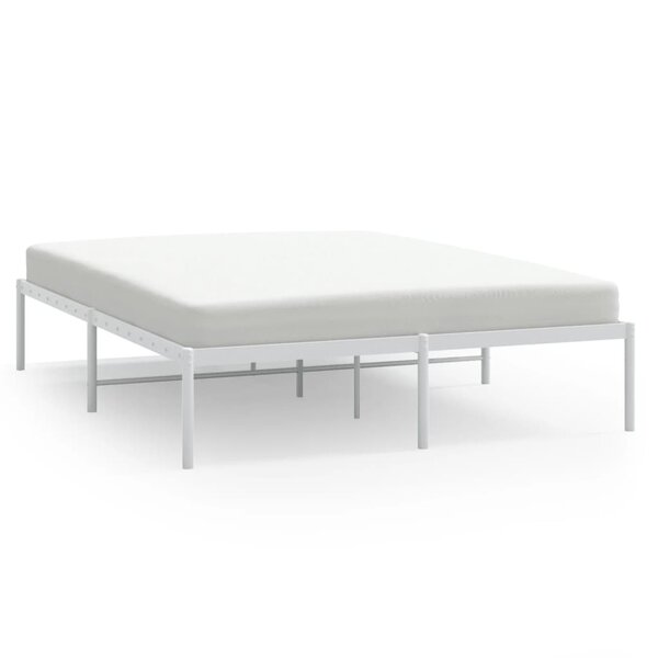 vidaXL Cadre de lit métal blanc 160x200 cm