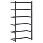 vidaXL Porte-serviette Noir 24x12x48 cm Acier