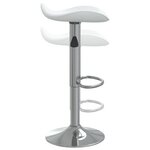 vidaXL Tabouret de bar Blanc Acier chromé et cuir artificiel