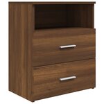 vidaXL Table de chevet Chêne marron 50x32x60 cm