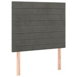 vidaXL Cadre de lit avec tête de lit Gris foncé 100x200 cm Velours