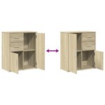 vidaXL Buffets 2 Pièces chêne sonoma 60x31x70 cm bois d'ingénierie