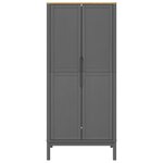 vidaXL Garde-robe FLORO gris 77x53x171 cm bois massif de pin