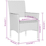 vidaXL Ensemble à manger de jardin et coussins 9 Pièces beige rotin verre