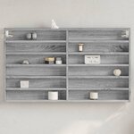 vidaXL Armoire à vitrine sonoma gris 100x8 5x58 cm bois d'ingénierie