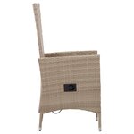 vidaXL Ensemble à manger de jardin 7 Pièces Résine tressée Beige