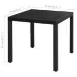 vidaXL Salon de jardin 3 Pièces PVC Résine tressée Noir
