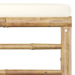 vidaXL Salon de jardin 8 Pièces avec coussins blanc crème bambou