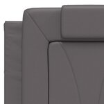 vidaXL Coussin de tête de lit gris 120 cm similicuir