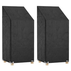 vidaXL Housses de chaise de jardin 2 Pièces 8 œillets 65x65x110/150 cm PE