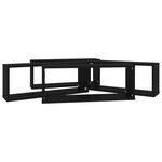 vidaXL Étagères murales cube 4 Pièces Noir 60x15x23 cm Bois d’ingénierie