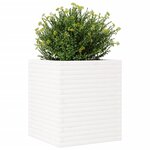 vidaXL Jardinière blanc 60x60x68 5 cm bois de pin massif