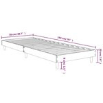 vidaXL Cadre de lit chêne marron 75x190 cm bois d'ingénierie