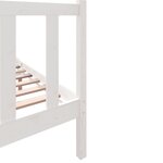 vidaXL Cadre de lit Blanc Bois de pin massif 120x190 cm Petit double