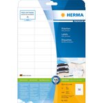 Bte 1400 etiquettes premium 25 feuilles a4 52,5 x 21,2 mm blanc herma