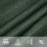 vidaXL Voile d'ombrage 160 g/m² Vert foncé 4x5x6 8 m PEHD
