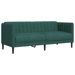 vidaXL Ensemble de canapés 3 Pièces vert foncé tissu