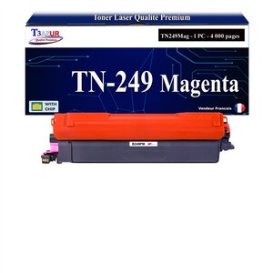 T3AZUR -Toner compatible avec Brother TN249 pour Brother HL-L8230CDW HL-L8240CDW MFC-L8340CDW MFC-L8390CDW - Magenta