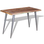 vidaXL Table à manger Bois de récupération 120x60x76 cm