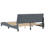 vidaXL Cadre de lit avec lumières LED gris foncé 160x200 cm velours