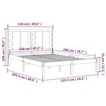 vidaXL Cadre de lit Bois de pin massif 120x200 cm