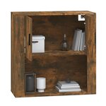 vidaXL Armoire murale Chêne fumé 80x33x80 cm Bois d'ingénierie