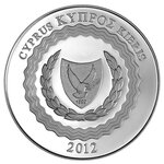 Pièce de monnaie 5 euro Chypre 2012 argent BE - Présidence de l’Union Européenne