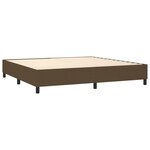 vidaXL Cadre de lit Marron foncé 200x200 cm Tissu