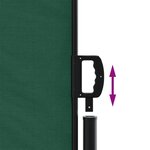 vidaXL Auvent latéral rétractable vert foncé 140x500 cm