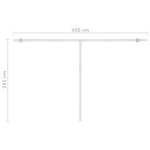 vidaXL Auvent automatique sur pied 450x300 cm Bleu/Blanc