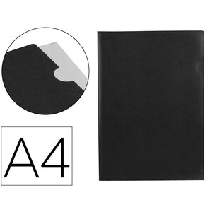 Pochette coin liderpapel polypropylene 180 microns a4 210x297mm capacite 20f coloris noir opaque