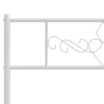 vidaXL Cadre de lit métal avec tête de lit blanc 120x200 cm