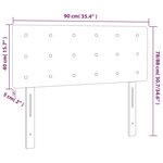 vidaXL Tête de lit Blanc 90x5x78/88 cm Similicuir