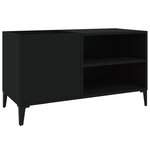 vidaXL Armoire à disques noir 84 5x38x48 cm bois d'ingénierie