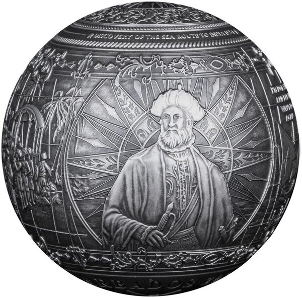 Pièce de monnaie en Argent 25 Dollars g 1000 (1 Kg) Millésime 2024 VASCO DA GAMA