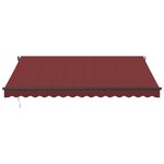 vidaXL Auvent rétractable automatique avec LED bordeaux 400x350 cm