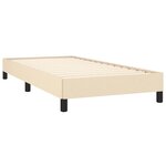 vidaXL Cadre de lit Crème 80 x 200 cm Tissu